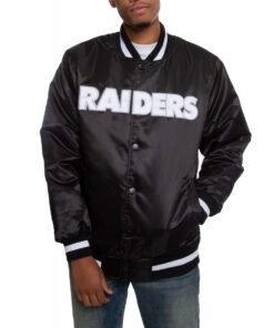 Oakland Raiders Starter Black Satin Jacket