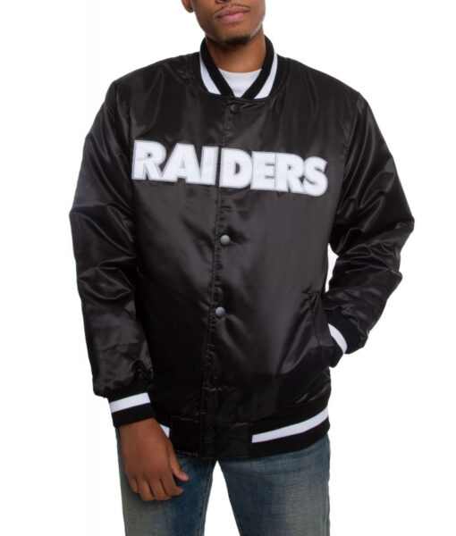 Oakland Raiders Starter Black Satin Jacket