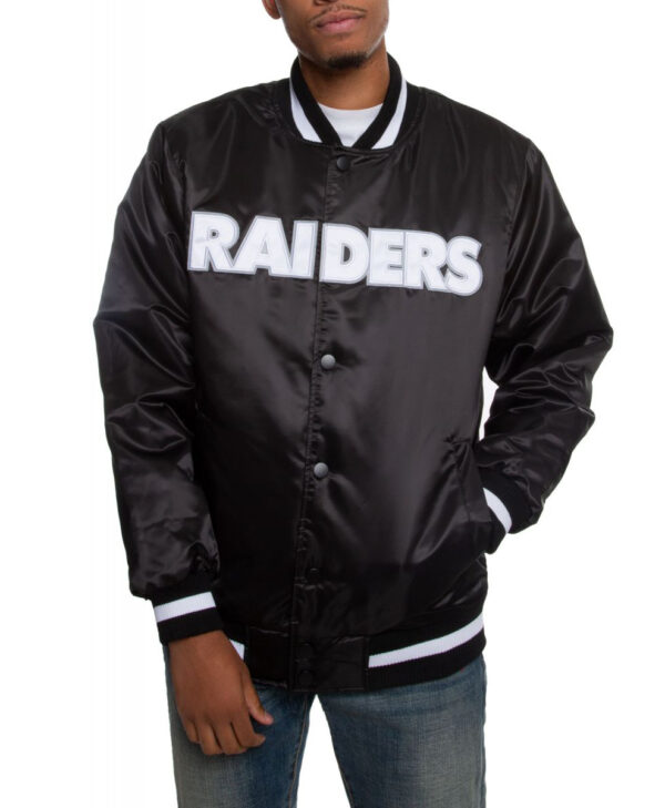 Raiders Classic Black Bomber Jacket