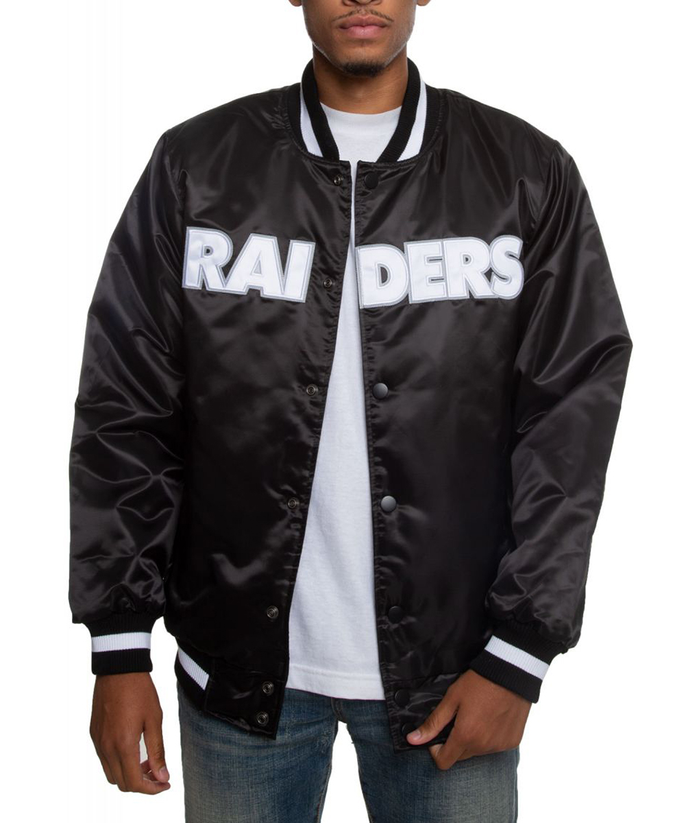 Raiders Classic Black Bomber Jacket