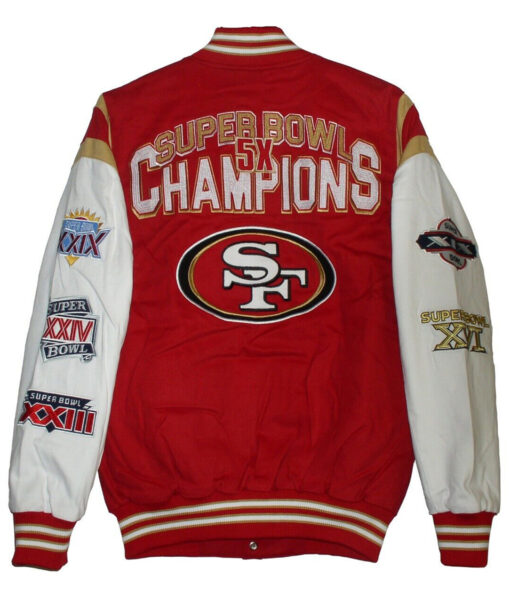 SF 49ers Super Bowl 5x Champions Jacket