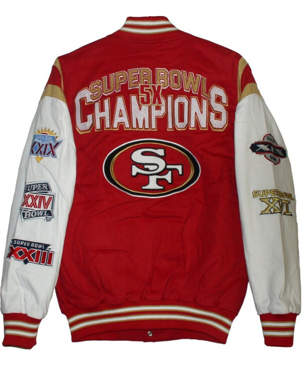 SF 49ers Super Bowl 5x Champions Jacket