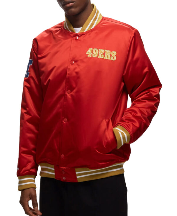mitchell and ness 49ers satin jacket