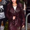 Christina Ricci Leather Duster Coat