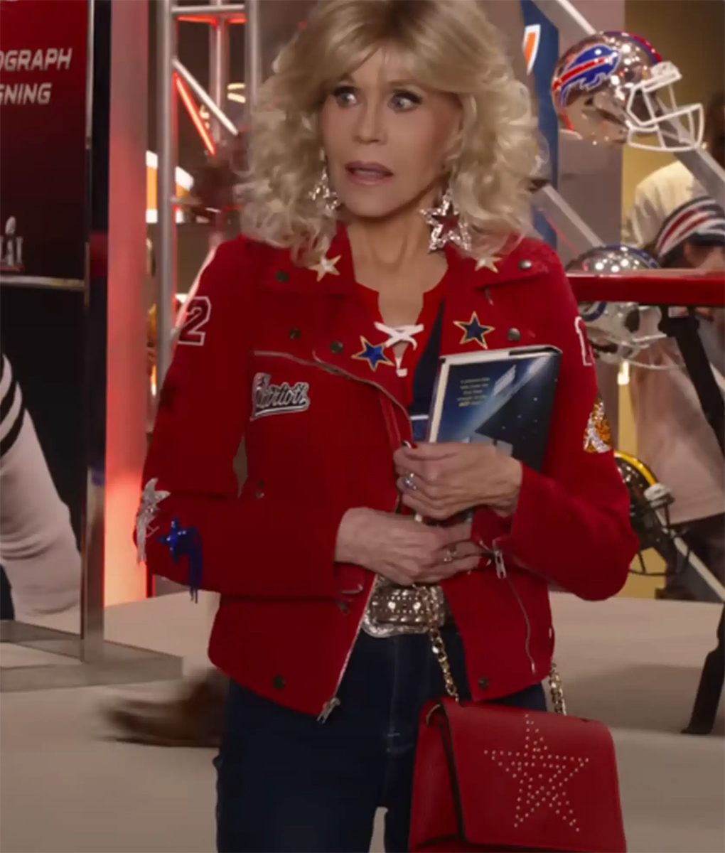 Jane Fonda 80 for Brady Red Jacket