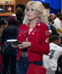 Jane Fonda 80 for Brady Red Jacket
