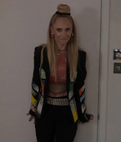 Juno Temple Ted Lasso S3 Beaded Crepe Blazer