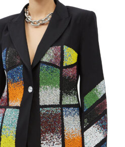 Juno Temple Ted Lasso S3 Beaded Crepe Blazer