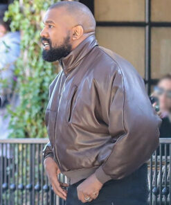 Kanye West Bomber Leather Jacket