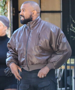 Kanye West Bomber Leather Jacket