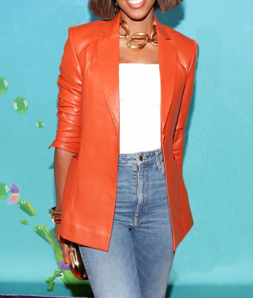 Kelly Rowland American Singer Orange Blazer