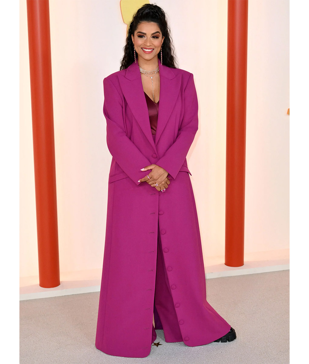 Lilly Singh Oscar Awards 2023 Pink Coat