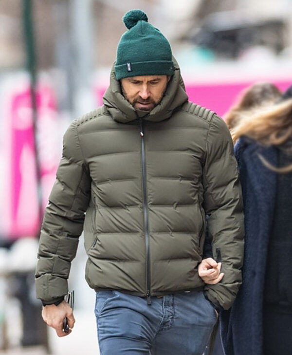 Ryan Reynolds Green Puffer Jacket