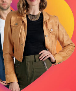The Love Club Camille Stopps Brown Leather Jacket