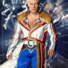 Cody Rhodes Military Long Ring Coat in Red