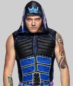 Dominik Mysterio Studded Leather Hooded Vest-2