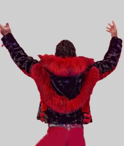 Seth Rollins Fur Collar Black Jacket-2