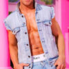 Barbie 2023 Ryan Gosling Denim Trucker Buttoned Jacket