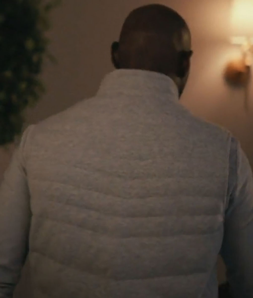 Bel-Air (2023) - Adrian Holmes Grey Quilted Vest