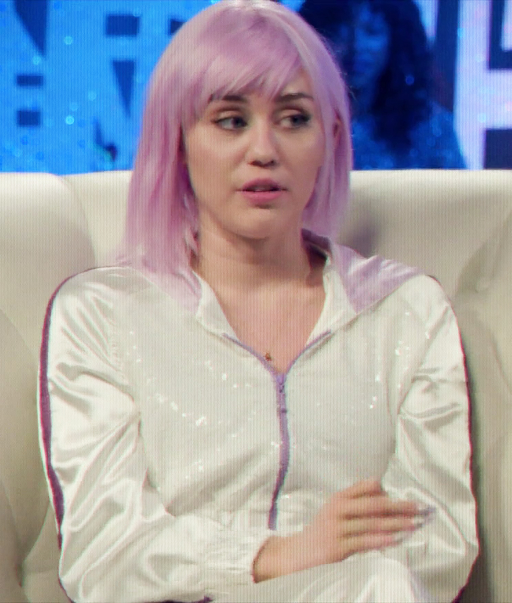 Black Mirror Miley Cyrus White Cropped Jacket