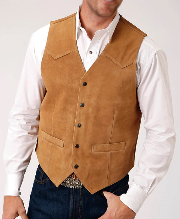 One Day as a Lion Scott Caan Brown Suede Vest