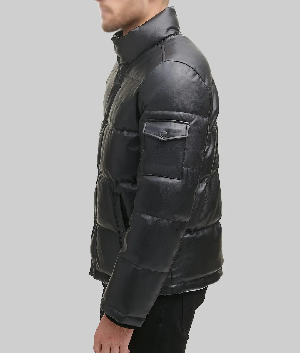 Earth Mama 2023 Earl Black Puffer Jacket-Side View