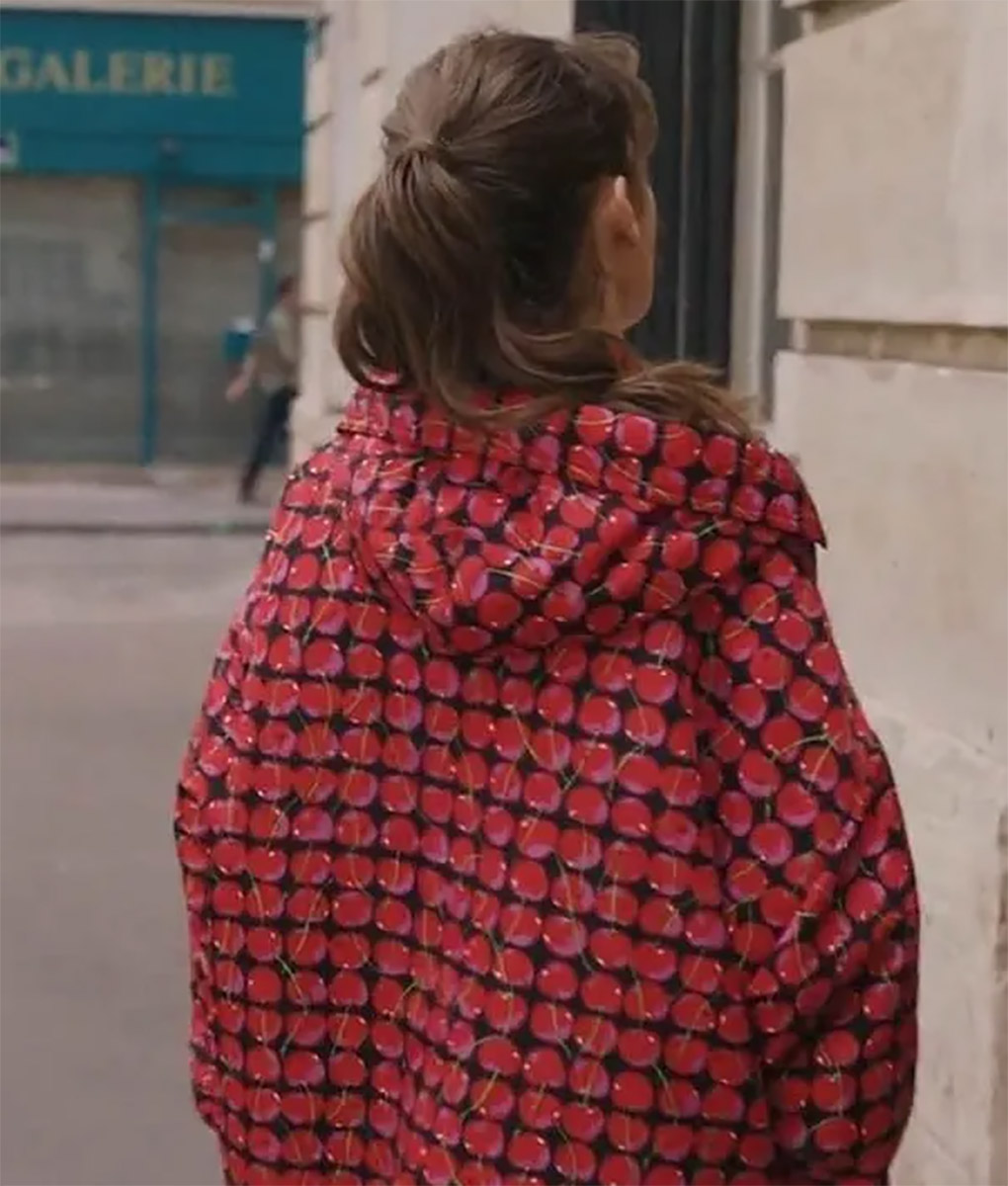 Emily In Paris S03 Lily Collins Red Cherries Jacket