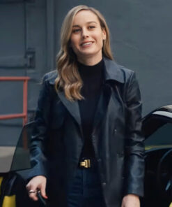 Fast X 2023 Brie Larson Black Trench Coat