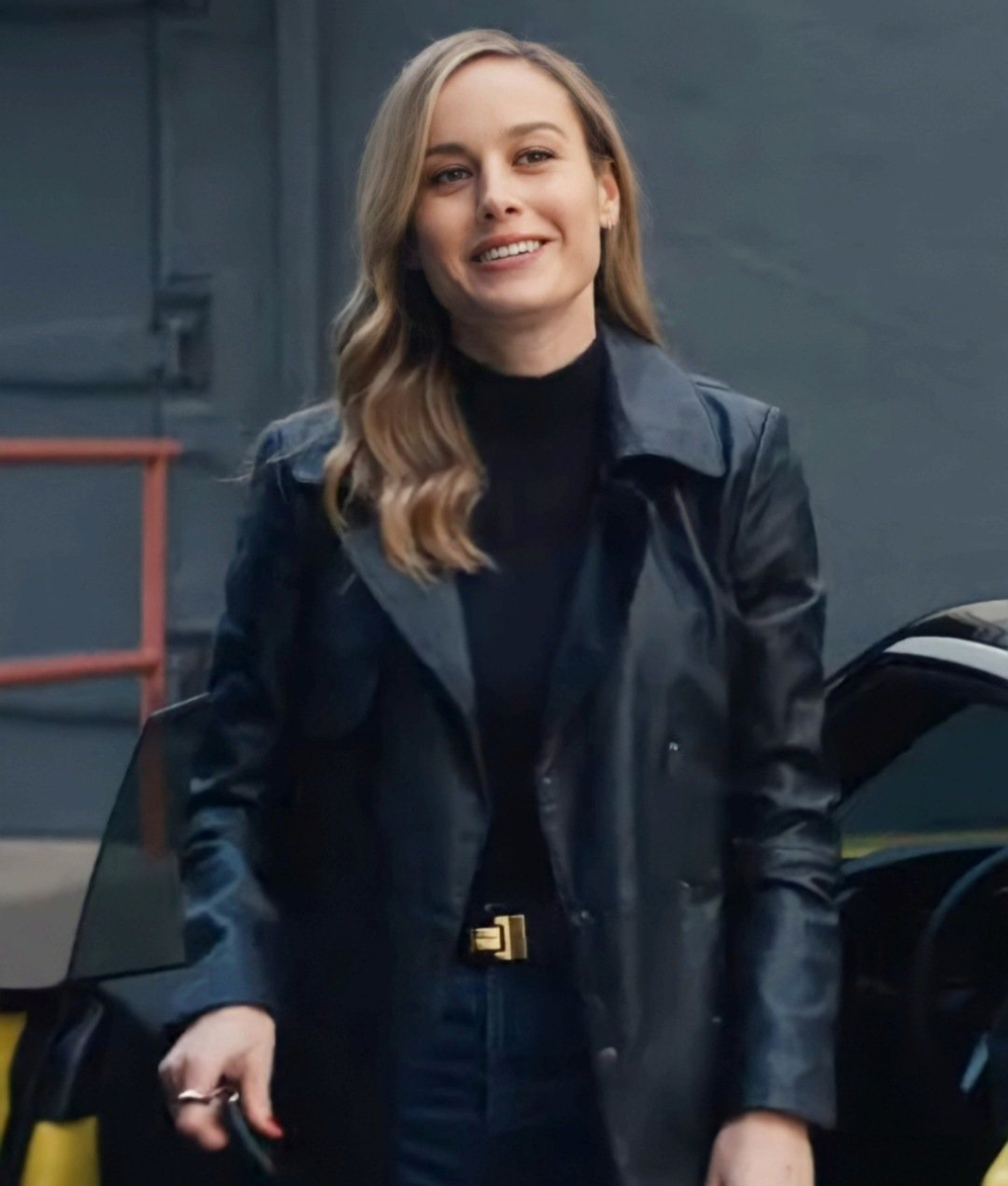 Fast X 2023 Brie Larson Black Trench Coat