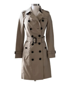 Lupin 2011 Ludivine Sagnier Grey Double-Breasted Coat