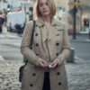 Lupin 2011 Ludivine Sagnier Grey Double-Breasted Coat