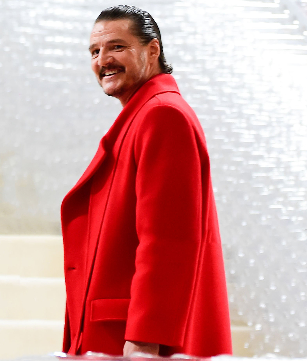 Met Gala 2023 Pedro Pascal Red Long Wool Coat