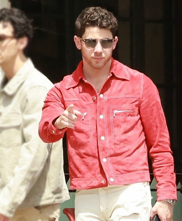 Nick Jonas Red Velvet Jacket