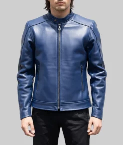 Resident Evil: Death Island Leon Kennedy Cafe Racer Jacket-Front