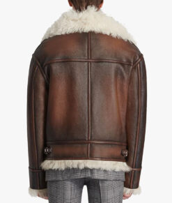 Steve Harvey Brown Shearling Jacket