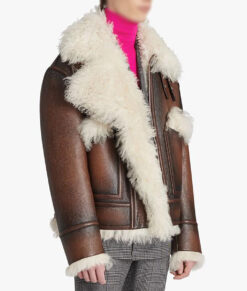 Steve Harvey Brown Shearling Jacket