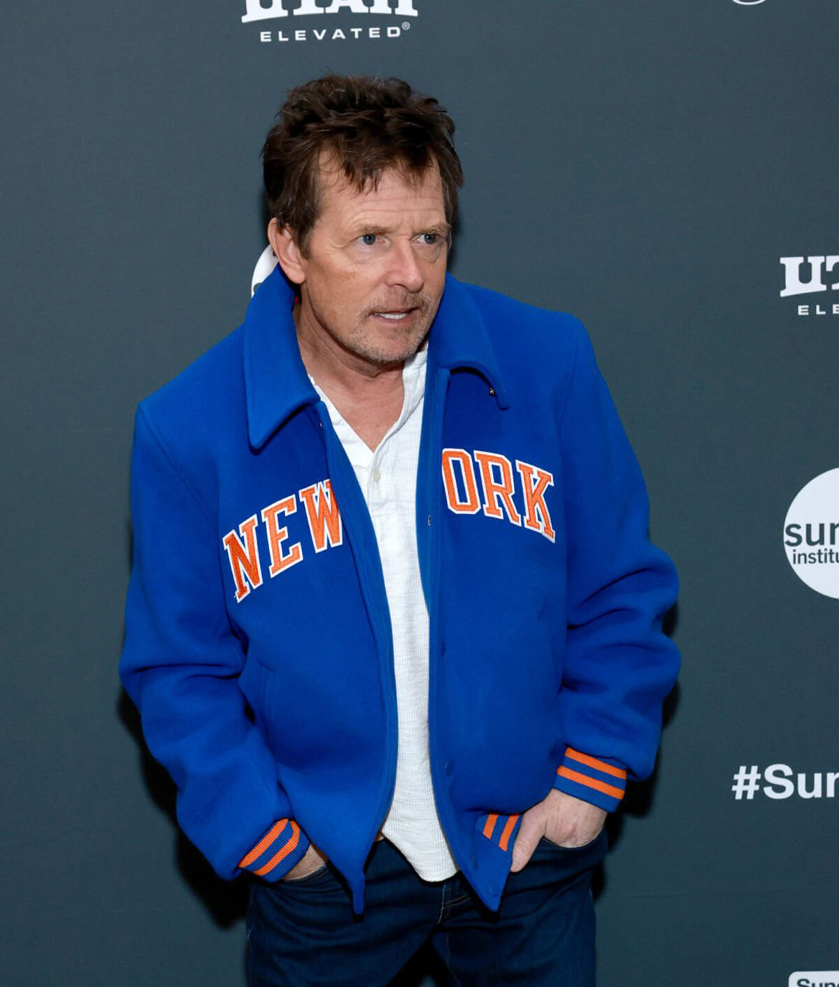 Still A Michael J. Fox Movie 2023 Michael J. Fox Blue Wool Jacket