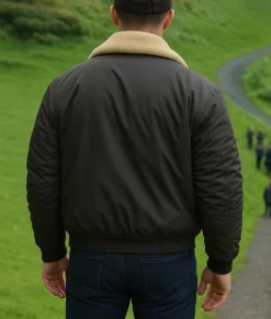 Succession Jeremy Strong Bomber Jacket-BackView