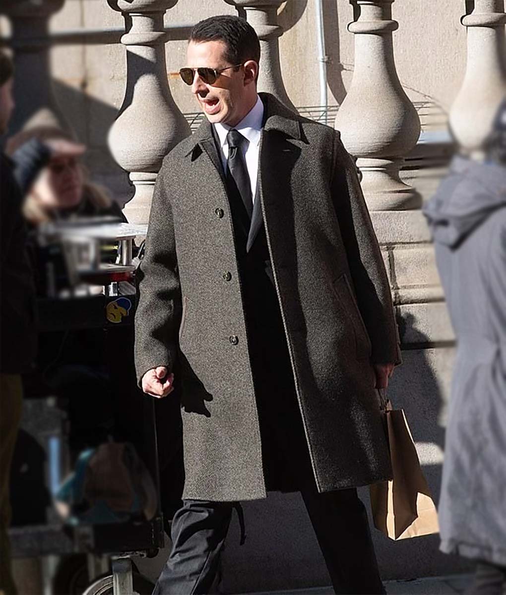 Succession S04 Jeremy Strong Wool Gray Coat