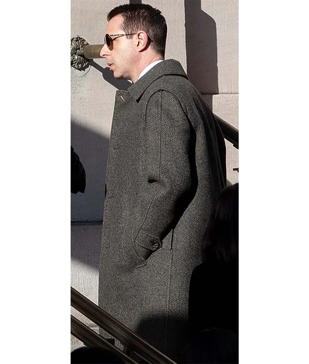 Succession S04 Jeremy Strong Wool Gray Coat