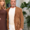 The Family Stallone 2023 Sylvester Stallone Brown Suede Blazer