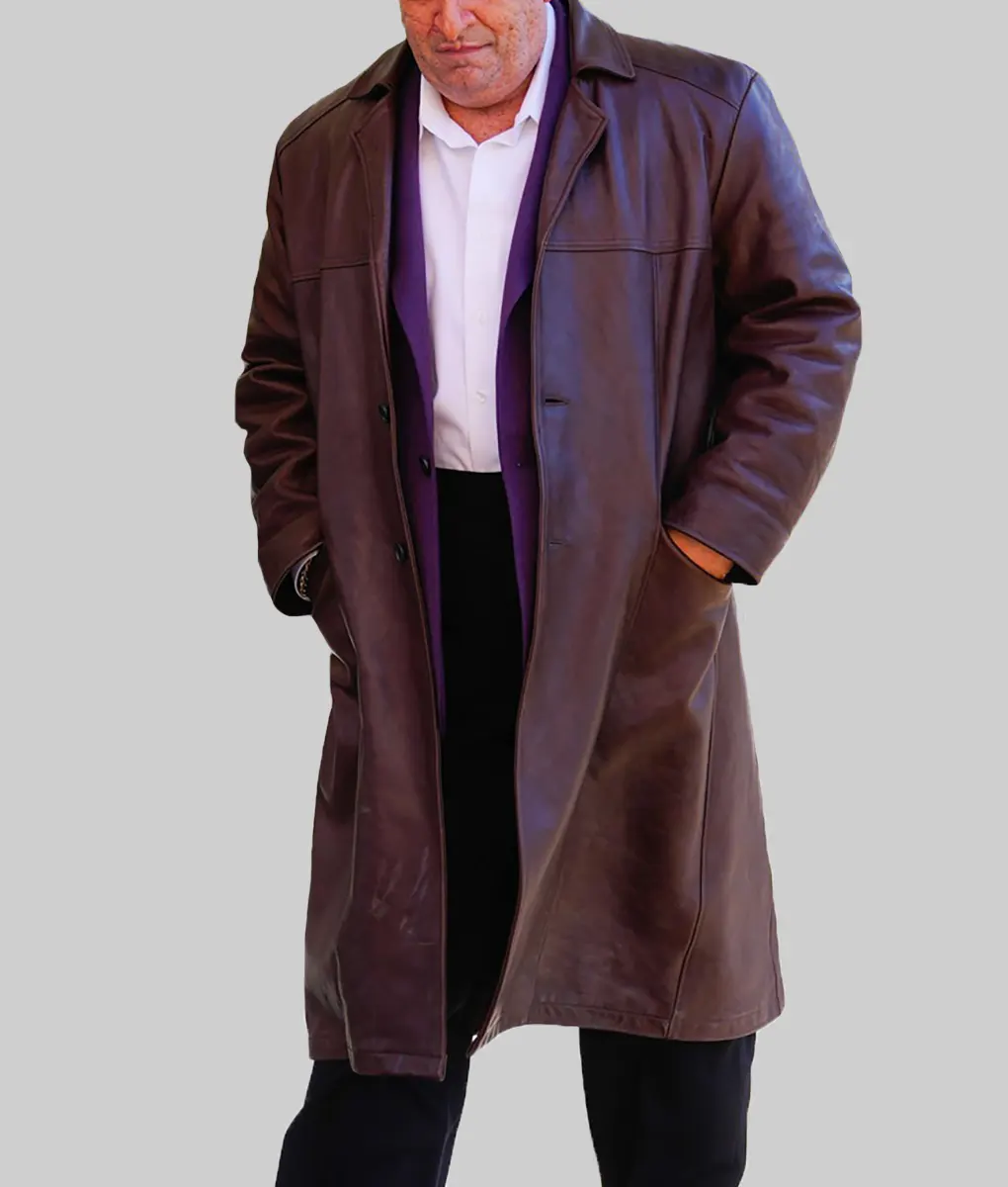 The Penguin Oswald Cobblepot Brown Leather Trench Coat | NYC Jackets
