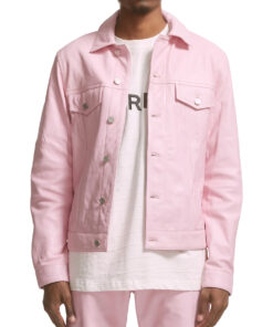 The View - Chris Ludacris Pink Leather Buttoned Jacket