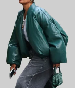 Tracee Ellis Ross Green Jacket-Side View