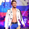 WWE - NXT Level Up 2023 Javier Bernal White Biker Jacket
