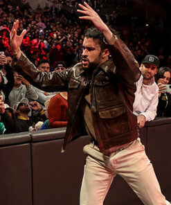 WrestleMania 39 Bad Bunny Leather Jacket