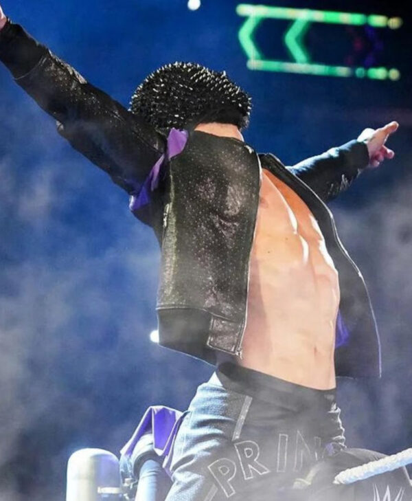 WrestleMania 39 Finn Balor Black Leather Jacket