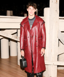 XO Kitty 2023 Anthony Keyvan Red Leather Coat