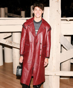 XO Kitty 2023 Anthony Keyvan Red Leather Coat