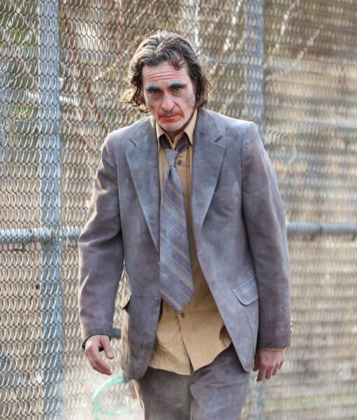 Joker Folie A Deux 2024 Joaquin Phoenix Suit - Joker Suit Joaquin Phoenix | Men's Suiting Fabric Blazer - Front View